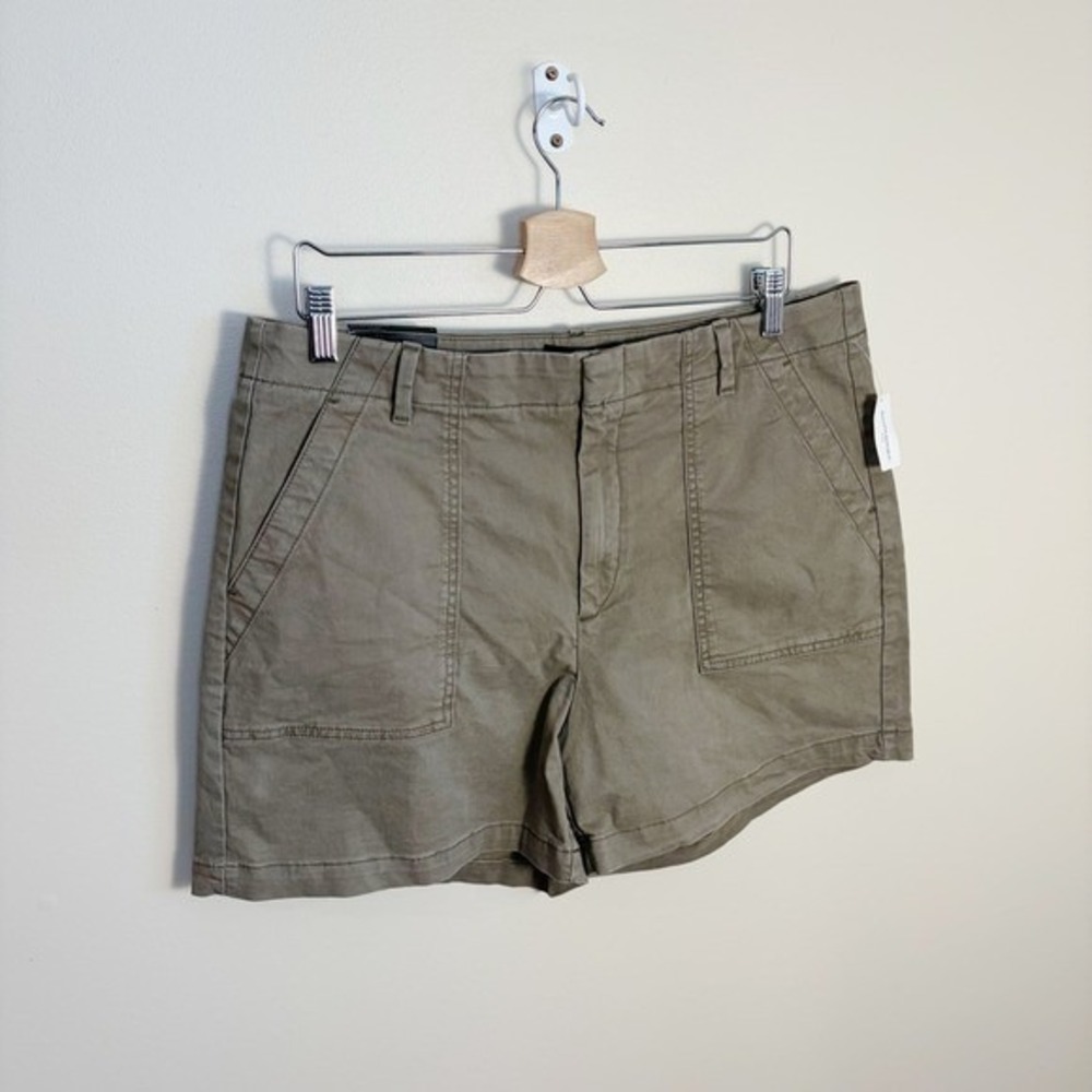 Banana Republic Shorts Womens 14 Green Authentic Chino Utility Short Mid Rise 5" - Picture 8 of 8